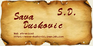 Sava Dušković vizit kartica